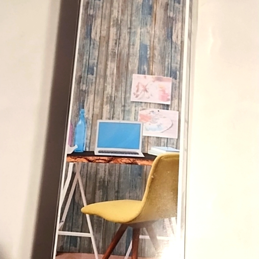 Rustic Blue/Tan Print Peel& Stick Wall Paper - Picture 5 of 8